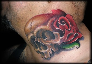 Looking for unique  Tattoos? Skull rose morph